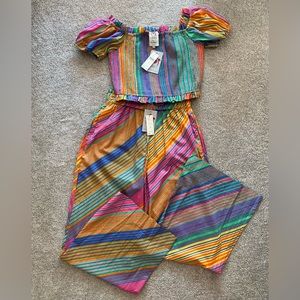 Anthropologie 2piece Rainbow pant set Size Medium